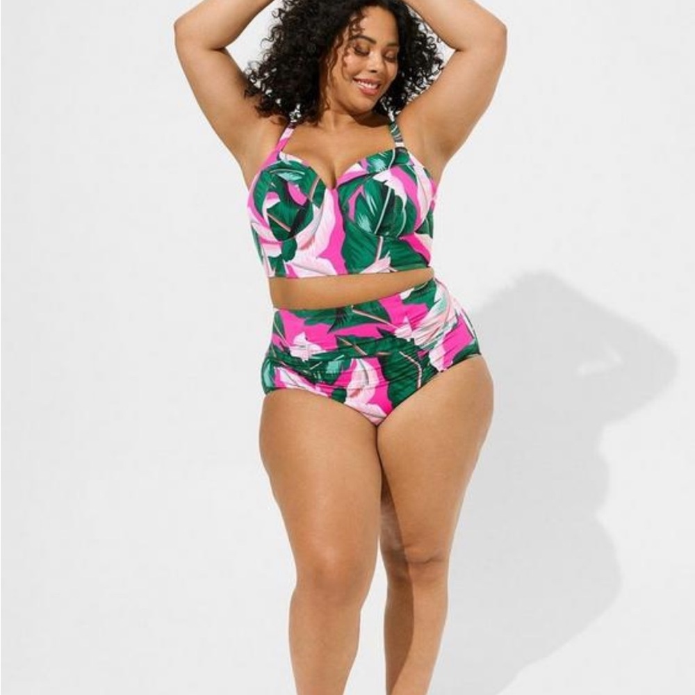 Torrid Tropical Women's Longline High Waisted Bikini